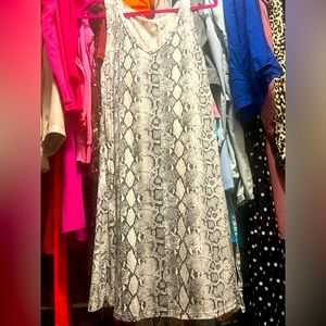 Gray snake skin tank dress NWOT